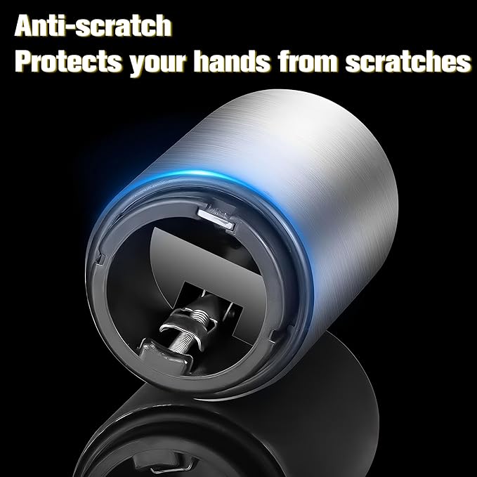 Magnetic Beer Bottle Opener with Automatic Cap Catcher, Ultra Premium Stainless Steel Soda & Beer Bottle Opener, Push & Pull Convenient Design Bar Accessory (2 pcs)