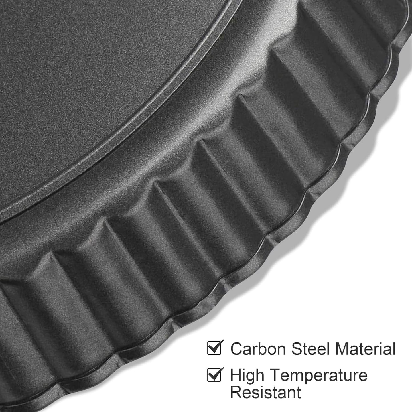 8 Inch Tart Pan Fluted Fruit Pie Pans With Removable Base Nonstick Coating Tarts Molds for Baking Supply For Pizza Tartlet Cake Quiche