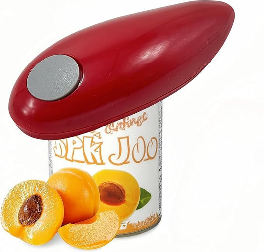 Cooks Professional Electric Can Opener,Automatic Can Openers for Seniors, Arthritic Patients A Great Kitchen Gadget,Hands Free Operation Can Openers,One Touch Design (Red)