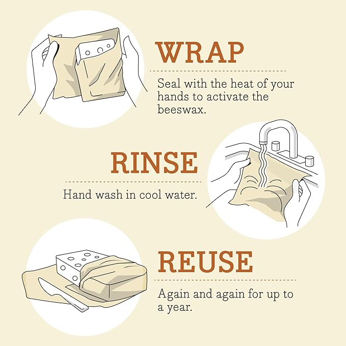 Bee's Wrap Beeswax Wraps for Food - Botanical Cut to Size 14x52" Wax Paper Roll - Made in USA Reusable Waxed Paper & Bowl Covers - Organic & Eco-Friendly Alternative to Aluminum Foil & Plastic Wrap