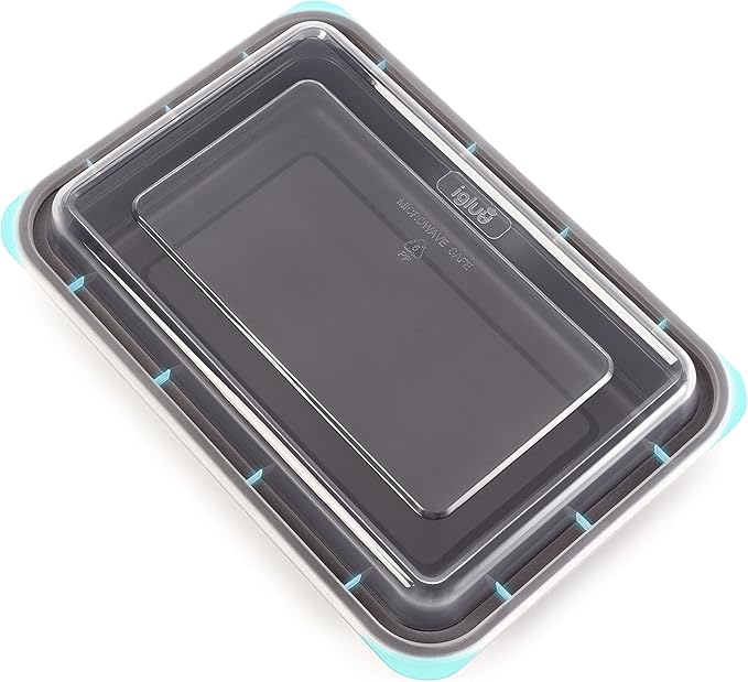 Igluu Meal Prep Containers [30 pack] 1 Compartment with Airtight Lids - Plastic Food Storage Bento Box - BPA Free - Reusable Lunch Boxes - Microwavable, Freezer and Dishwasher Safe (28 oz)