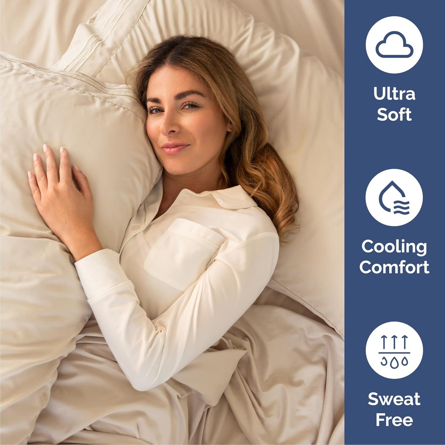 Cal King Size 4 Piece Sheet Set - Comfy Breathable & Cooling Bed Sheets Set - Hotel Luxury Bedding for Women, Men, Kids, Teens, Boys & Girls - Deep Pockets, Ultra-Soft, Wrinkle Free - Oeko-Tex - Wheat