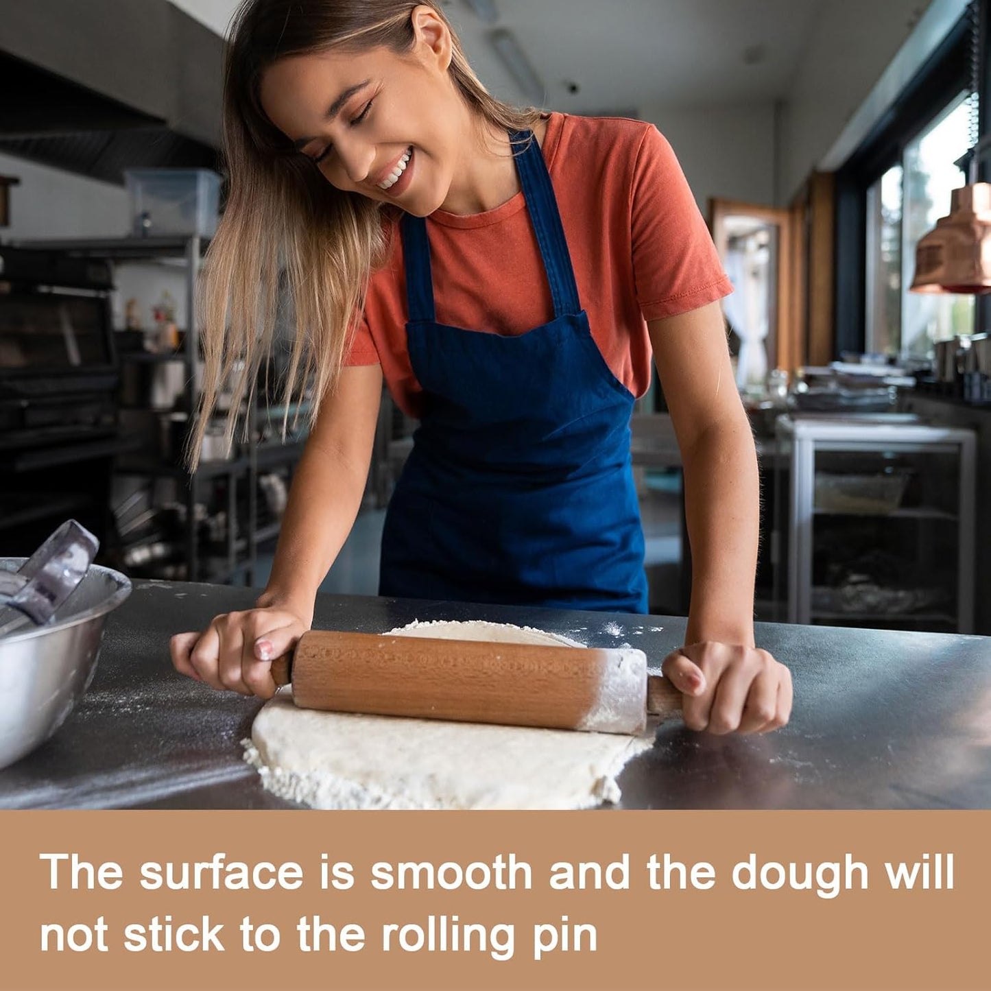HARFINGTON Silicone Rolling Pin 10" Silicone Surface Non-Stick Stainless Steel Inner Core Dough Roller Kitchen Roller for Baking Pastry Pizza Fondant Bread, Green