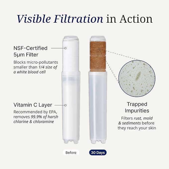 SecondShower Filtered Shower Hand | Clinically Proven for Skin Health, NSF Certified, SPA Grade High Pressure, Seoul Engineered Natural Filtration for Skin & Hair Care, Matte Black