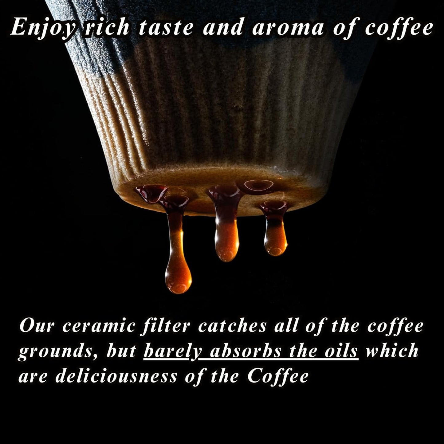 Ceramic Reusable Coffee Filter Dripper Paperless Sustinable Mt. Fuji Made in Japan (Orange)