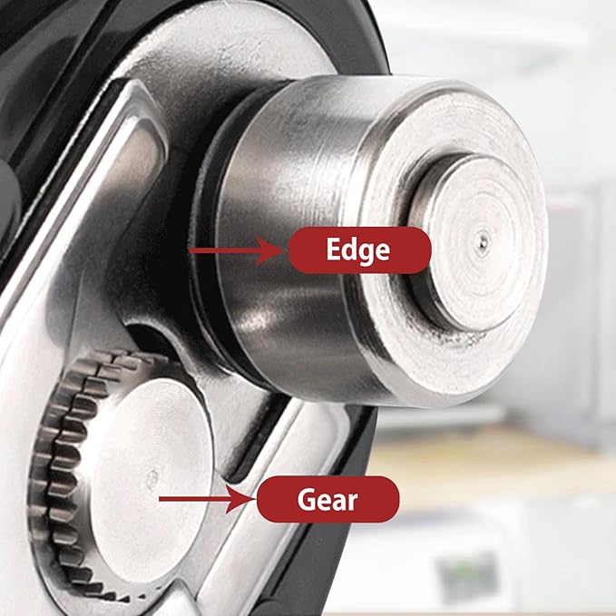 Electric Can Opener,Automatic Can Opener,Can Openers For Seniors,One Touch Automatic Operation,Magnetic Lid Holder & Smooth Edge Cutting,Works with All Standard Cans,Black
