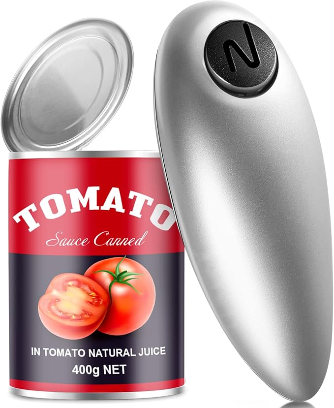 Kitassure Handsfree One Touch Electric Can Opener Easy and Fast Flex Side Cut All Can Sizes, Automatic Handheld Battery Operated Kitchen Gadget Gift with Smooth Edge Safety for Seniors & Arthritis