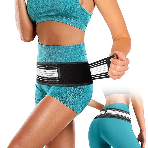 Back Brace for Lower Back Pain, Si Belt, Sciatic Nerve, Relief for Sciatica, Hip, Spine Pain, Pelvic, Sacroiliac Belt-Breathable & Adjustable Lumbar for Women and Men(XL-XXL, White)