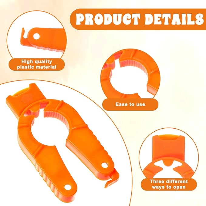 Bewudy 4 PCS Plastic Bottle Cap Opener, Water Bottle Opener, Multifunctional Bottle and Can Opener, 3 in 1 Multi-Purpose Water Bottle Opener for Weak Hands Children Seniors Elderly Arthritis