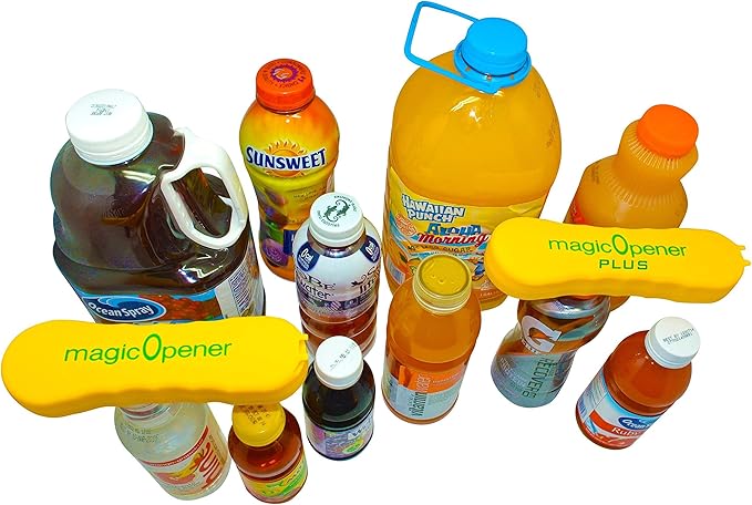Arthritis Bottle Opener - magic Opener COMBO | Water Bottle Opener | Twist-off - Plastic Bottles | Easily open over 16 different plastic cap sizes | Arthritis Help | Arthritis Aids |Pull Tab Soup Cans