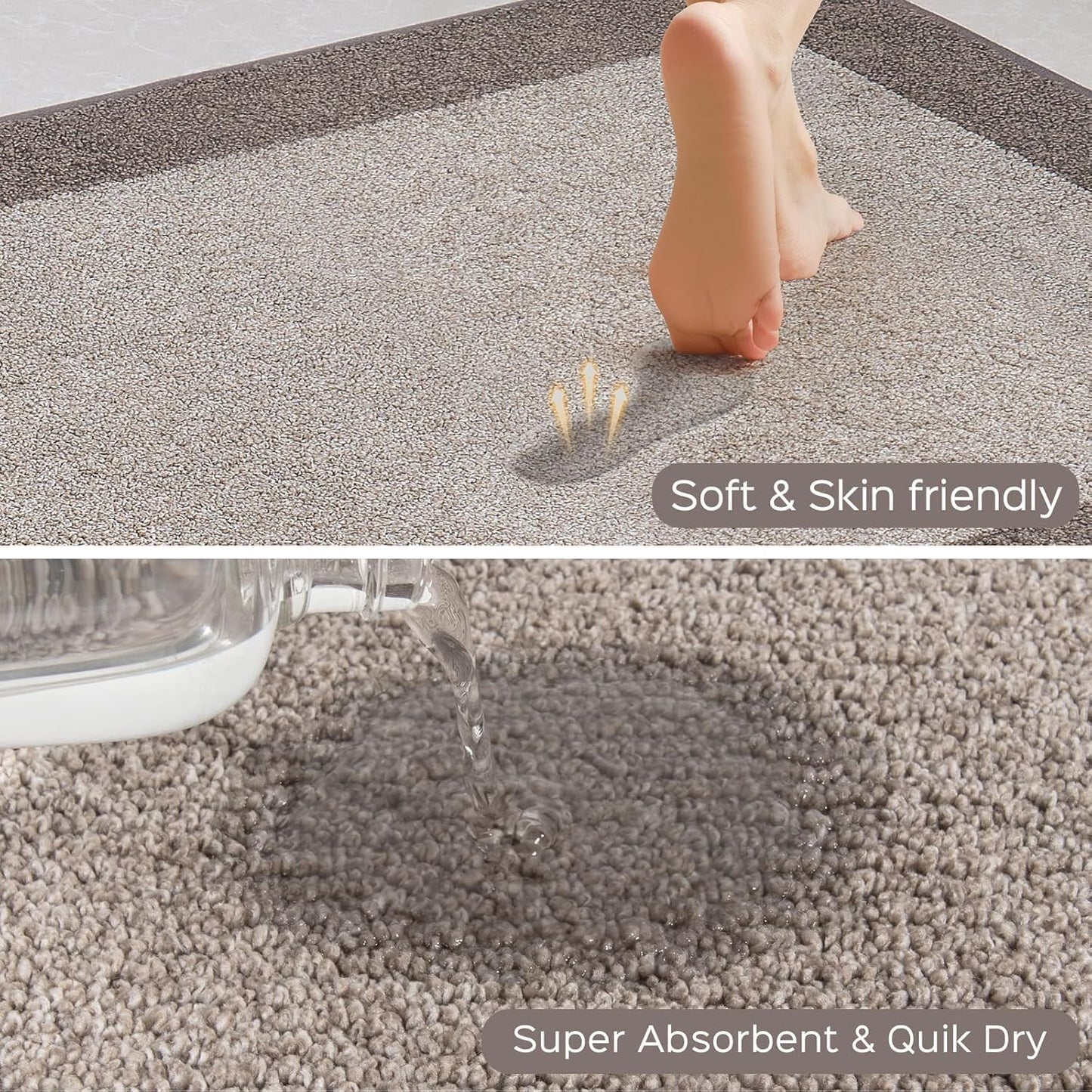 Machine Washable Kitchen Rug 32" x 48", Non Slip Indoor Door Rug, Absorbent Entrance Runner Rug for Bedroom, Hallway, Bathroom, Floor