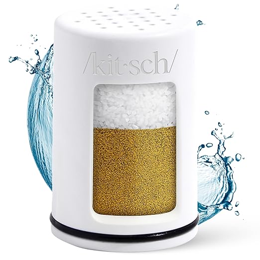 Kitsch Filtered Shower Head Replacement Cartridge- Shower Head, Water Filter Softener For Hair Nails and Skin Vitamins, Removes Metal & Harmful Substance, Easy Installation Universal Compatible 1 Pack