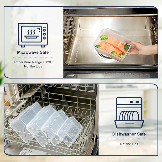 60-Piece Large Food Storage Containers Set - Leakproof, BPA-Free Plastic with Lids Airtight for Kitchen Storage and Organization Reusable with Labels Pen- Microwave Dishwasher Freezer Safe