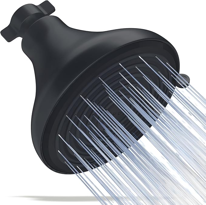 NUUD Filtered Shower Head - Removes Chlorine, Heavy Metals & Contaminants for Healthier Scalp, Skin & Hair | Protects Colored Hair & Soothes Dry Skin - High Pressure Shower Head Filter - Black
