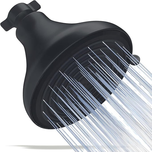 NUUD Filtered Shower Head - Removes Chlorine, Heavy Metals & Contaminants for Healthier Scalp, Skin & Hair | Protects Colored Hair & Soothes Dry Skin - High Pressure Shower Head Filter - Black