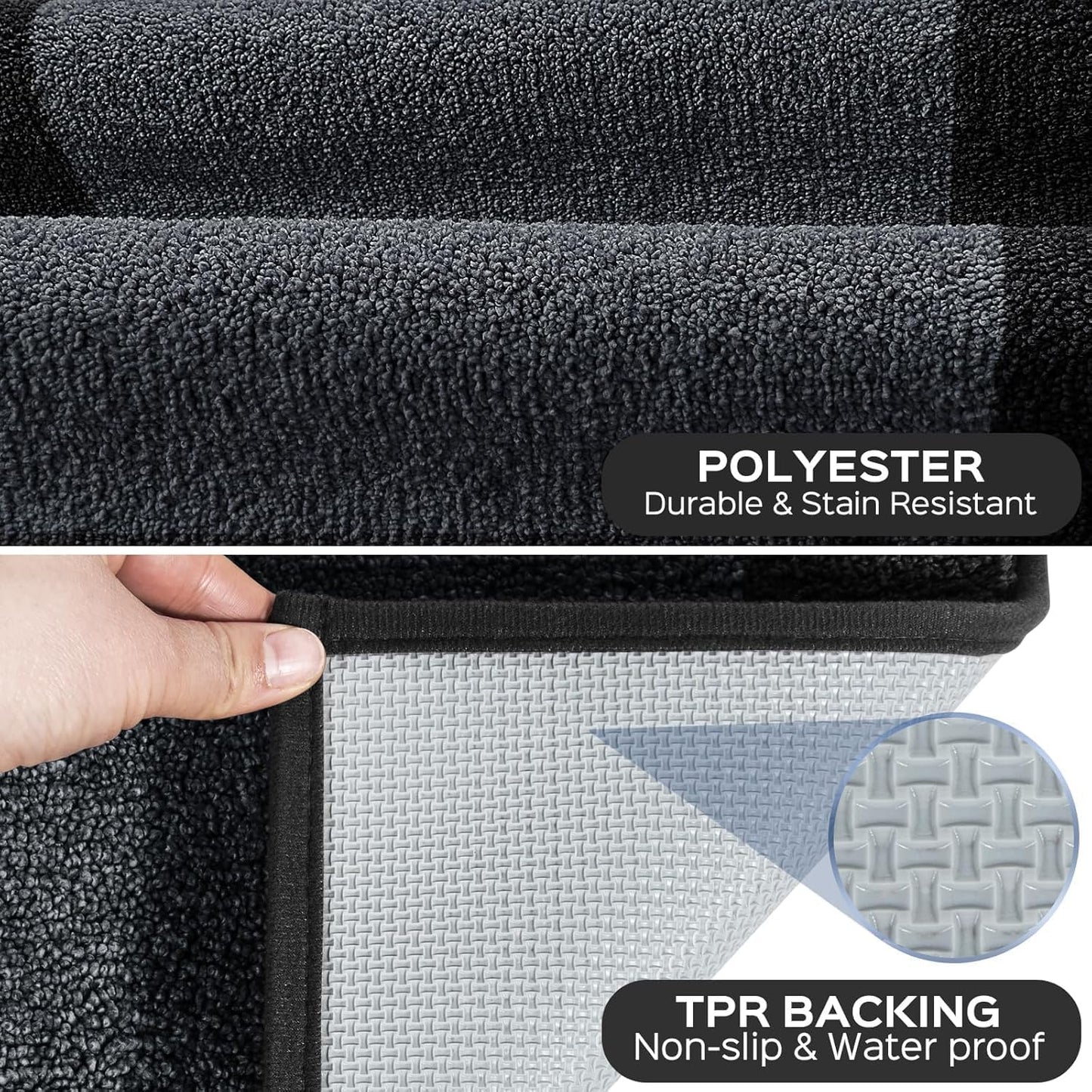 Machine Washable Runner Rug 32" x 96", Non Slip Kitchen Mat for Floor, Absorbent Entryway Rug for Kitchen, Bedroom, Living Room, Hallway, Door (Roll Packing)