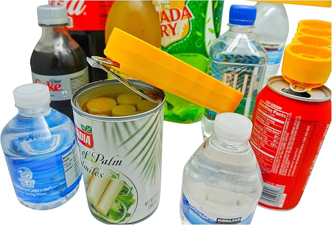 Arthritis Bottle Opener - magic Opener COMBO | Water Bottle Opener | Twist-off - Plastic Bottles | Easily open over 16 different plastic cap sizes | Arthritis Help | Arthritis Aids |Pull Tab Soup Cans