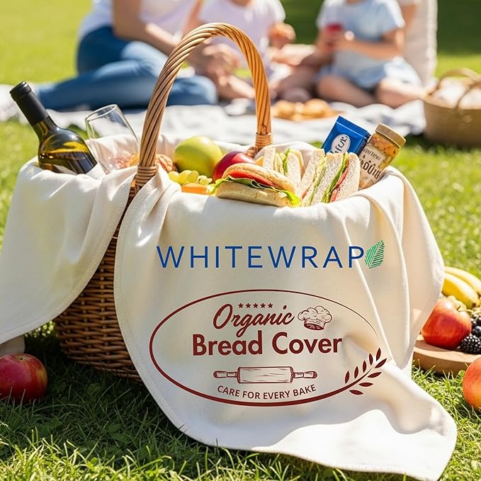 Unbleached Flour Sack Towels for Bread Proofing – Thick Cotton Baking Cloth for Baguettes, Ciabatta & Pastries – Reusable 28"x28" Towels, Set of 6