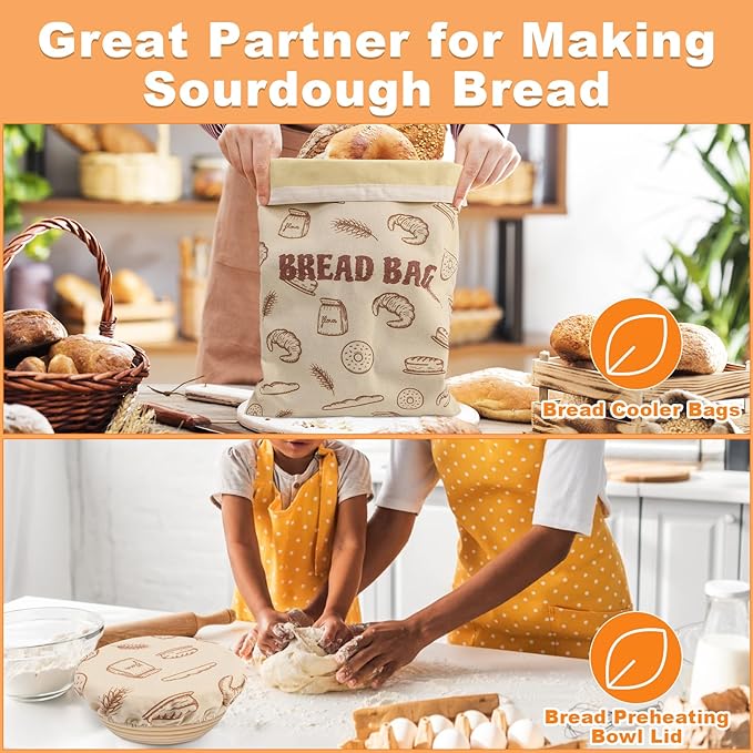 Beeswax Bread Bags with 10'' Reusable Bowl Covers for Homemade Bread, Extra Large Reusable Beeswax Bags Set for Storage Sourdough,Large Capacity Breads Storage Bag to Keep Fresh (Yellow, 1 Pack)