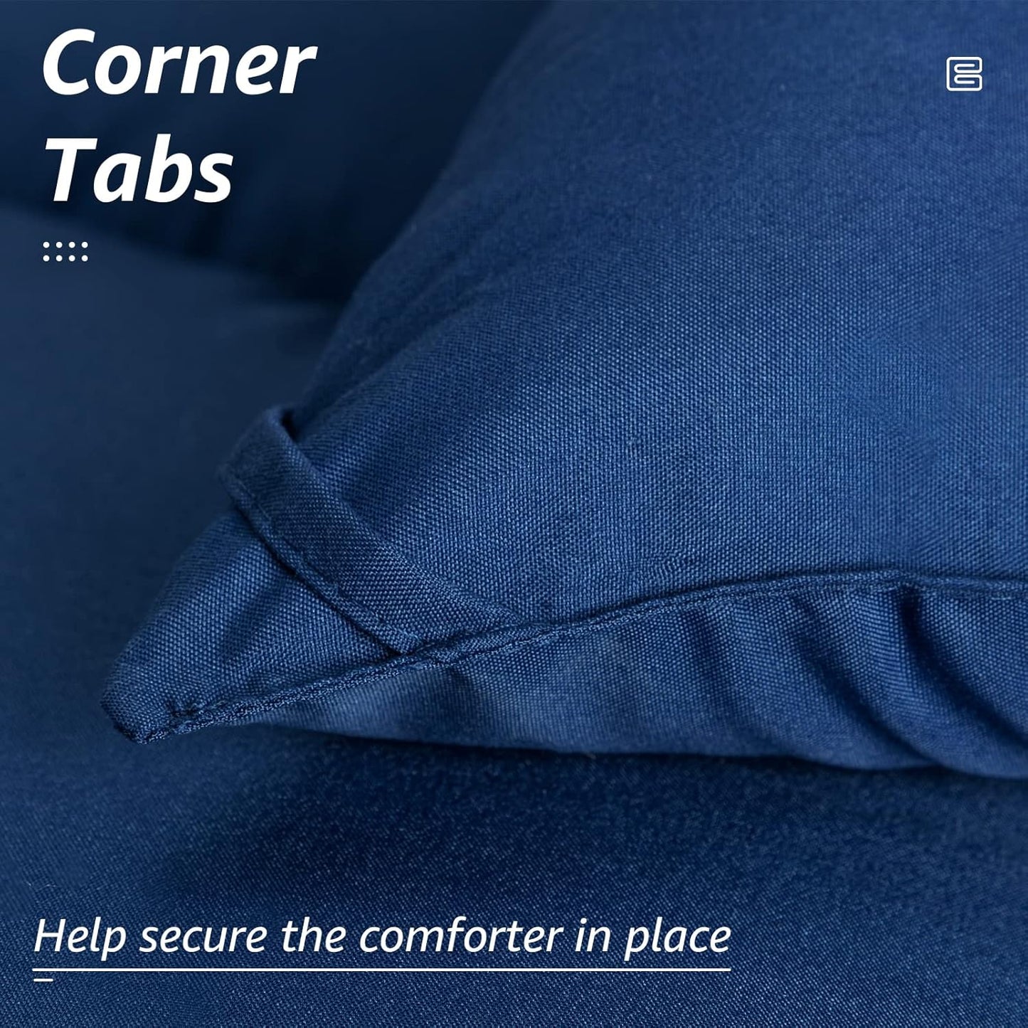 HYLEORY All Season Twin Size Bed Comforter - Cooling Down Alternative Quilted Duvet Insert with Corner Tabs - Winter Warm - Machine Washable - Navy Blue
