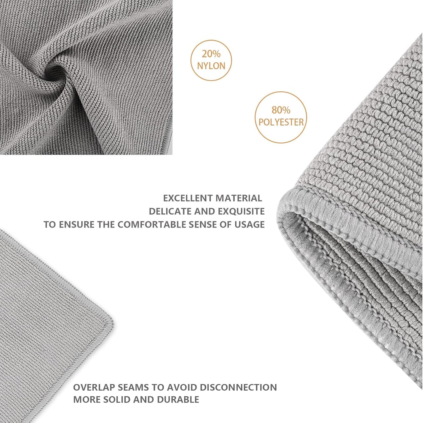 MHW-3BOMBER Barista Towels for Espresso 4Pack, 11" Microfiber Barista Cloth Espresso Cleaning Towel for Coffee Bar - Coffee Cleaning Accessories fit Espresso Machine|Steam Wand|Countertop CT5322