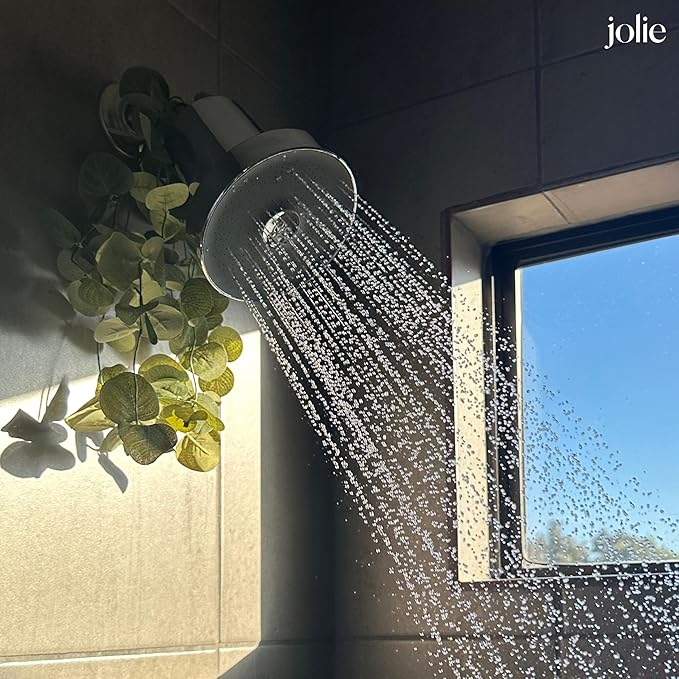 THE JOLIE FILTERED SHOWERHEAD with Shower Filter System- High Pressure Showerhead, Hair and Skincare Accessory to Improve Beauty and Personal Care Routine (Vibrant Red)