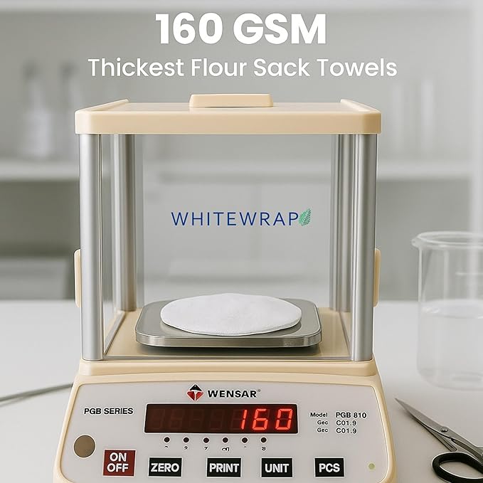 Flour Sack Towels| Towel for Crafts| Kitchen Dish Cotton Blank Towel for Embroidery|Baking Bread Proofing Linen Cover| Thick Absorbent Quick Dry| 12 Pack 18"x28" White
