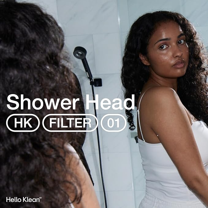 Shower Head in Black - Filters Unwanted Metals, Chlorine & Impurities Found in Water - Improves Quality of Skin & Hair - Boosts Water Pressure Up to 2 Times - Quick & Easy to Install