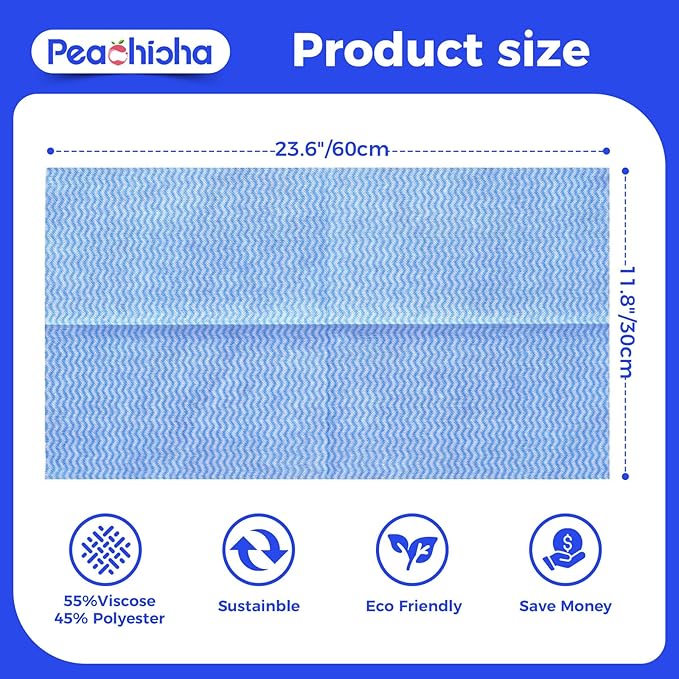 Reusable Cleaning Towels Handi Wipes Reusable Cloths Disposabel Dish Cloths Dish Towels Dry Handy Wipes Big Durable Absoebent 40 Count, Red