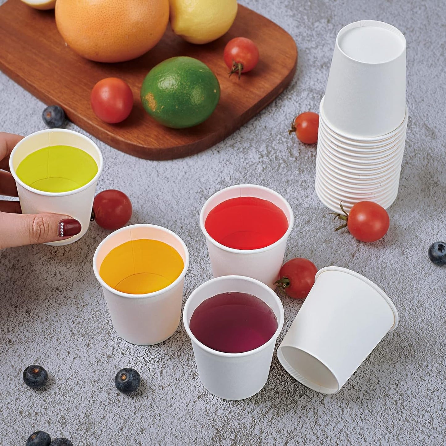 LITOPAK 500 Pack 4 oz Paper Cups, White Disposable Paper Coffee Cups for Party, Picnic, and Travel
