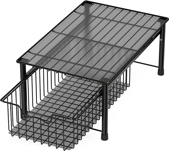 Simple Houseware Stackable Basket Drawer, Black