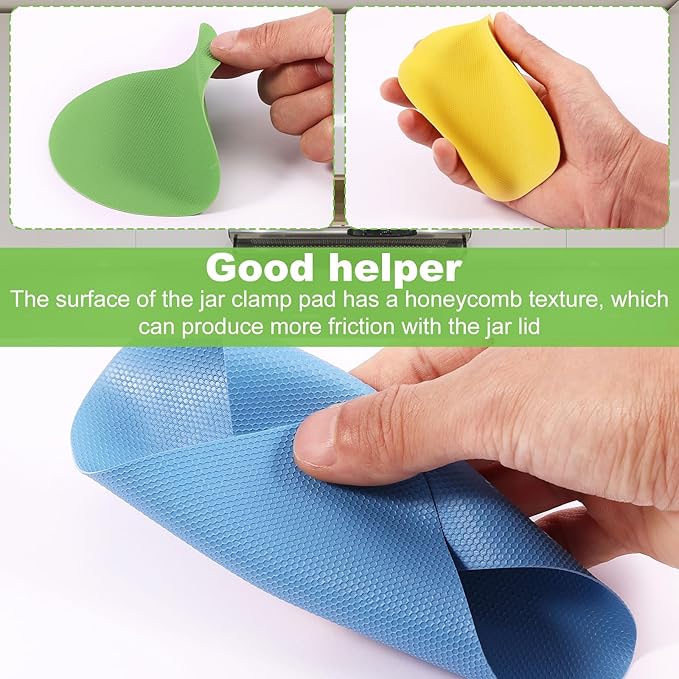 12Pcs Jar Opener Gripper Pads Rubber Jar Gripper for Weak Hands, Multi-function Kitchen Gadget Anti-Slip Coasters Bottle Lid Opener Jar Grippers for Seniors with Arthritis