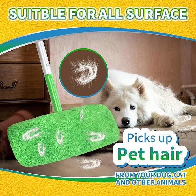 Reusable 100% Coral Fleece Mop Pads Compatible with Swiffer Sweeper, 3 Pack Wet and Dry Flat mop Cover, Washable Wet Pads Refill for Surface/Hardwood Floor Cleaning (Mop is Not Included)