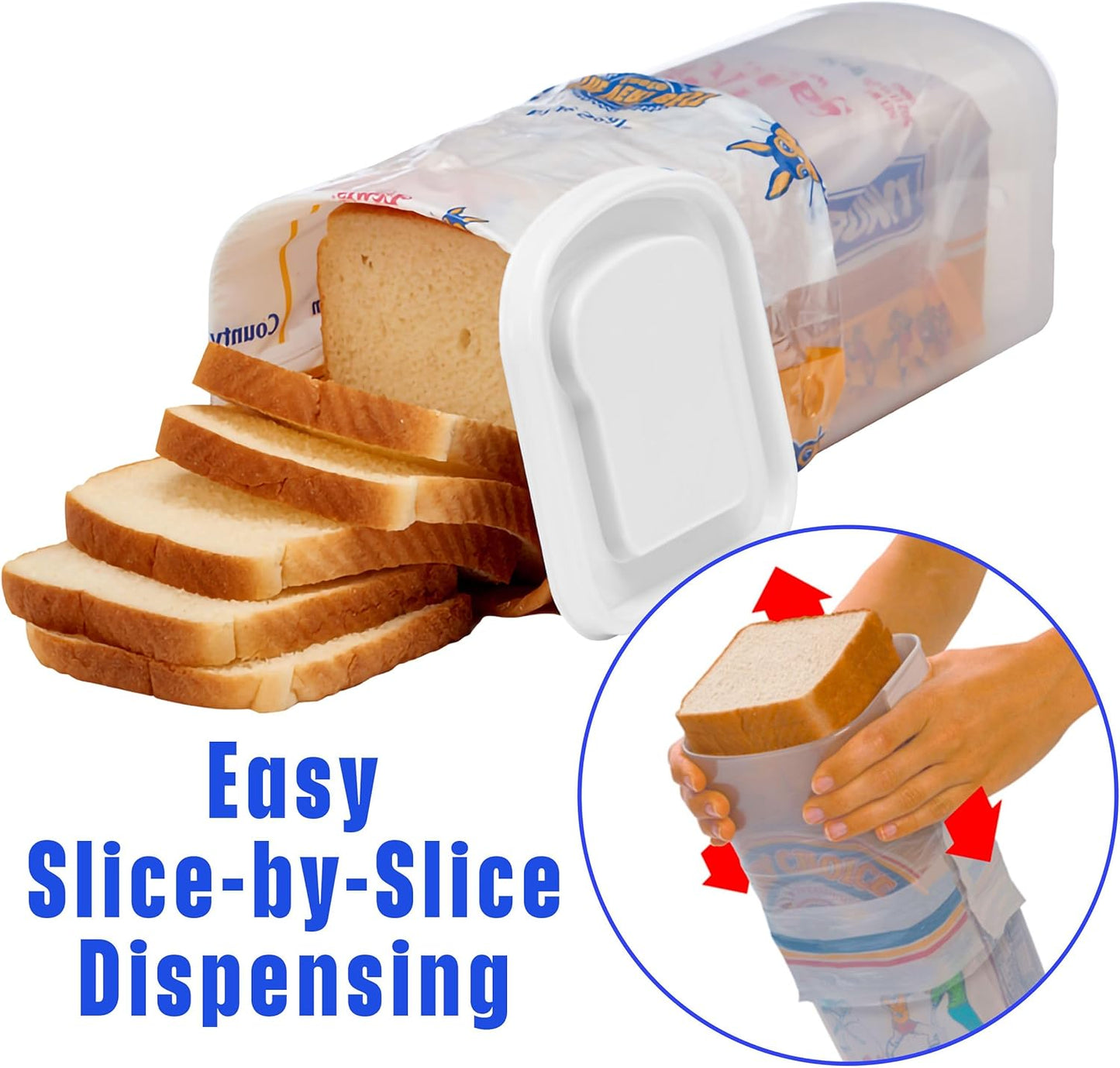 Buddeez Bread Buddy Bread Box – Keep Your Loaf Fresh - White Lid, Pack of 1