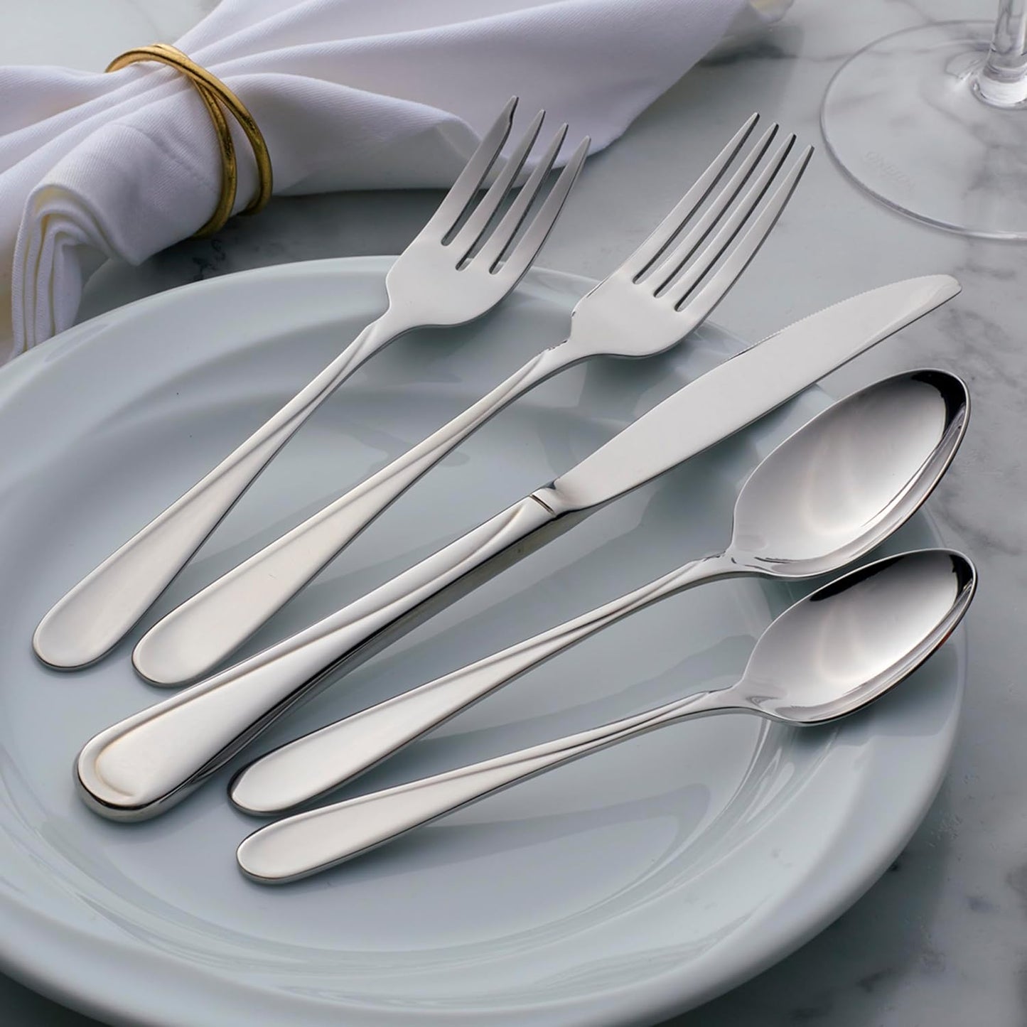 Oneida Flight Everyday Flatware Salad Forks, Set of 4