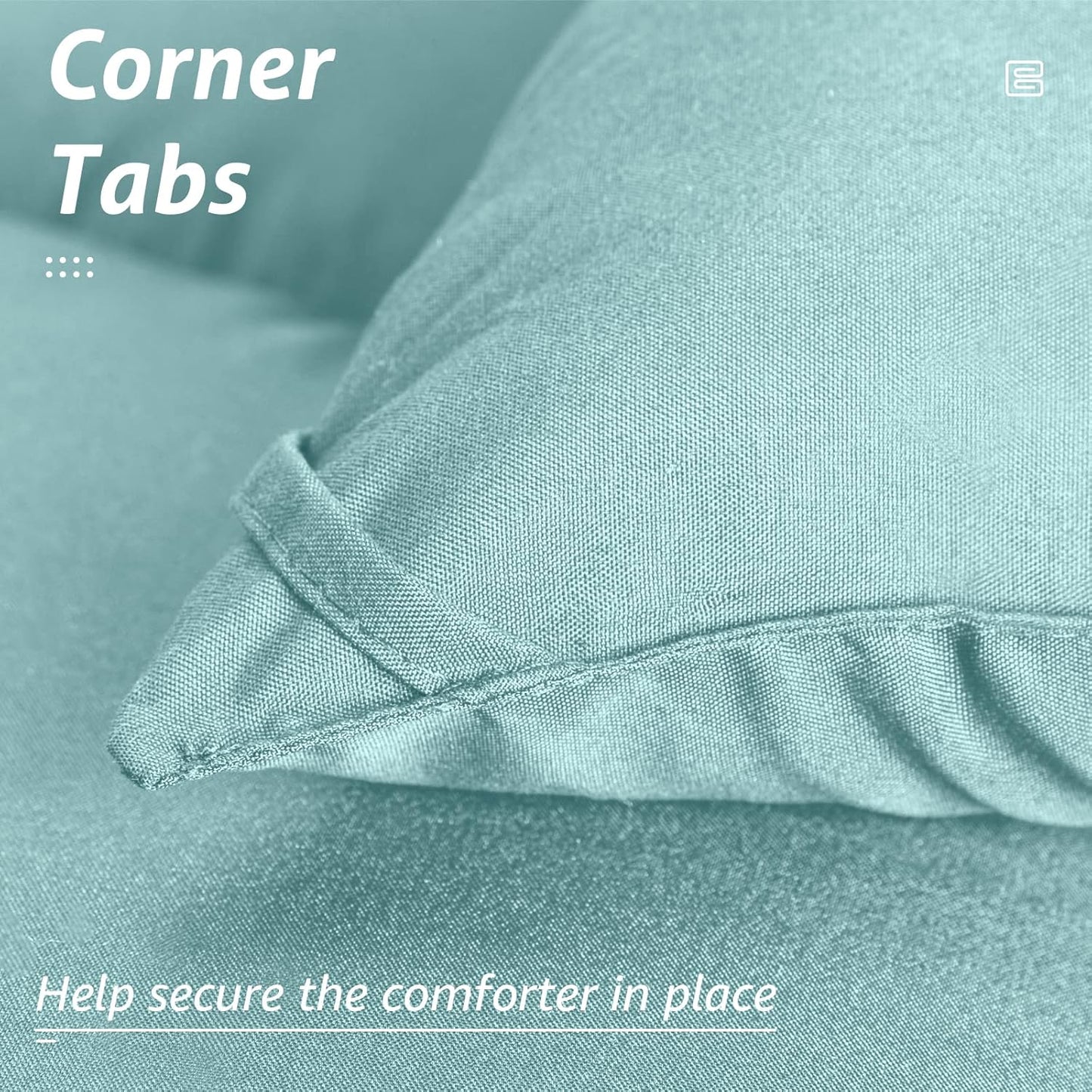 HYLEORY All Season Queen Size Bed Comforter - Cooling Down Alternative Quilted Duvet Insert with Corner Tabs - Winter Warm - Machine Washable - Turquoise