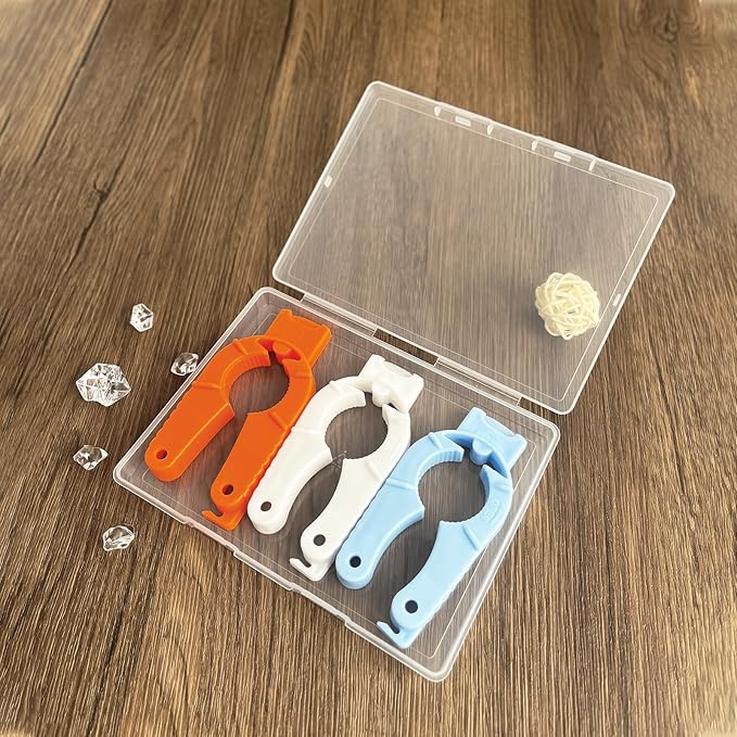 Can and Bottle Opener Multi Function, 3 Pack Plastic Bottle Opener for Arthritic Hands, Seniors and Weak Hands, Easy Grip Jar Lid Opener for Kitchen, Camping (Blue, Orange, White)