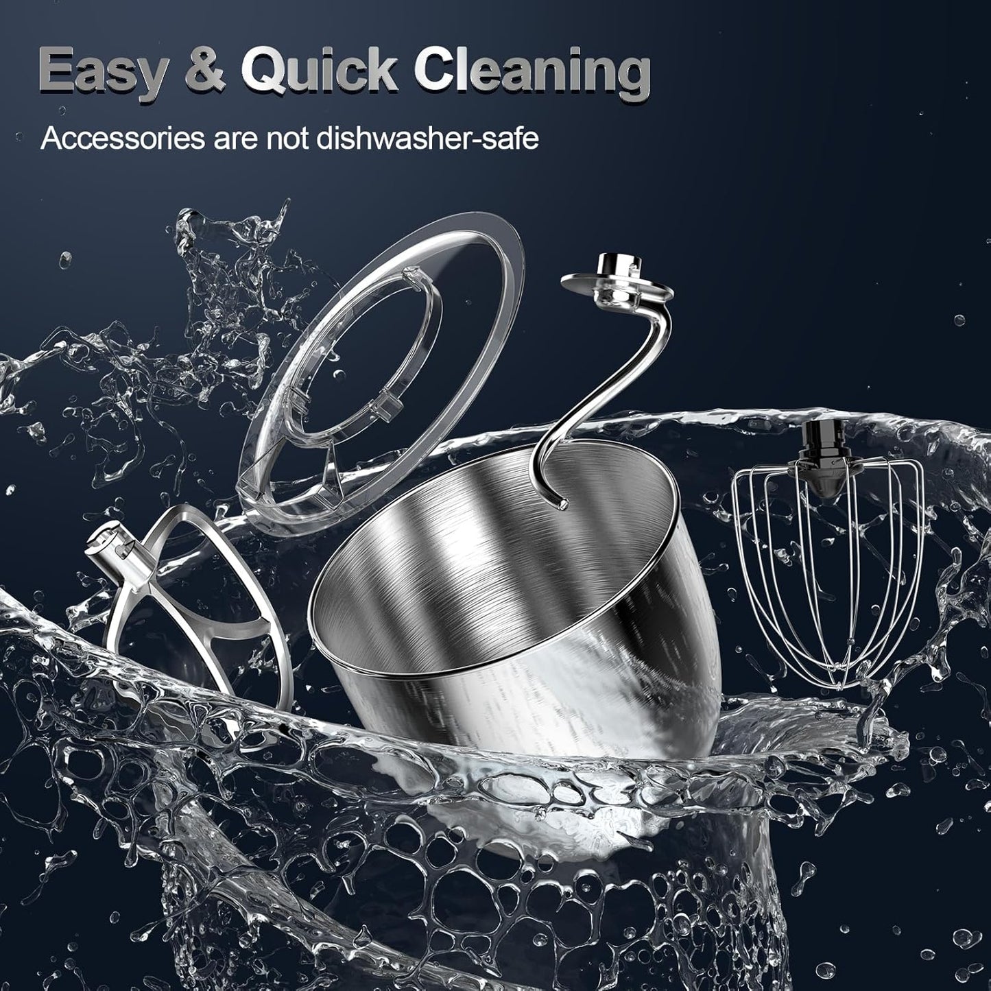 Stand Mixer, 6.5QT 10-Speed Tilt-Head Electric Stand Mixer, 3-In-1 Kitchen Mixer with Bowl, Dough Hook, Whisk and Beater, Food Mixer for Baking, Cake and Most Home Cooks, Purple