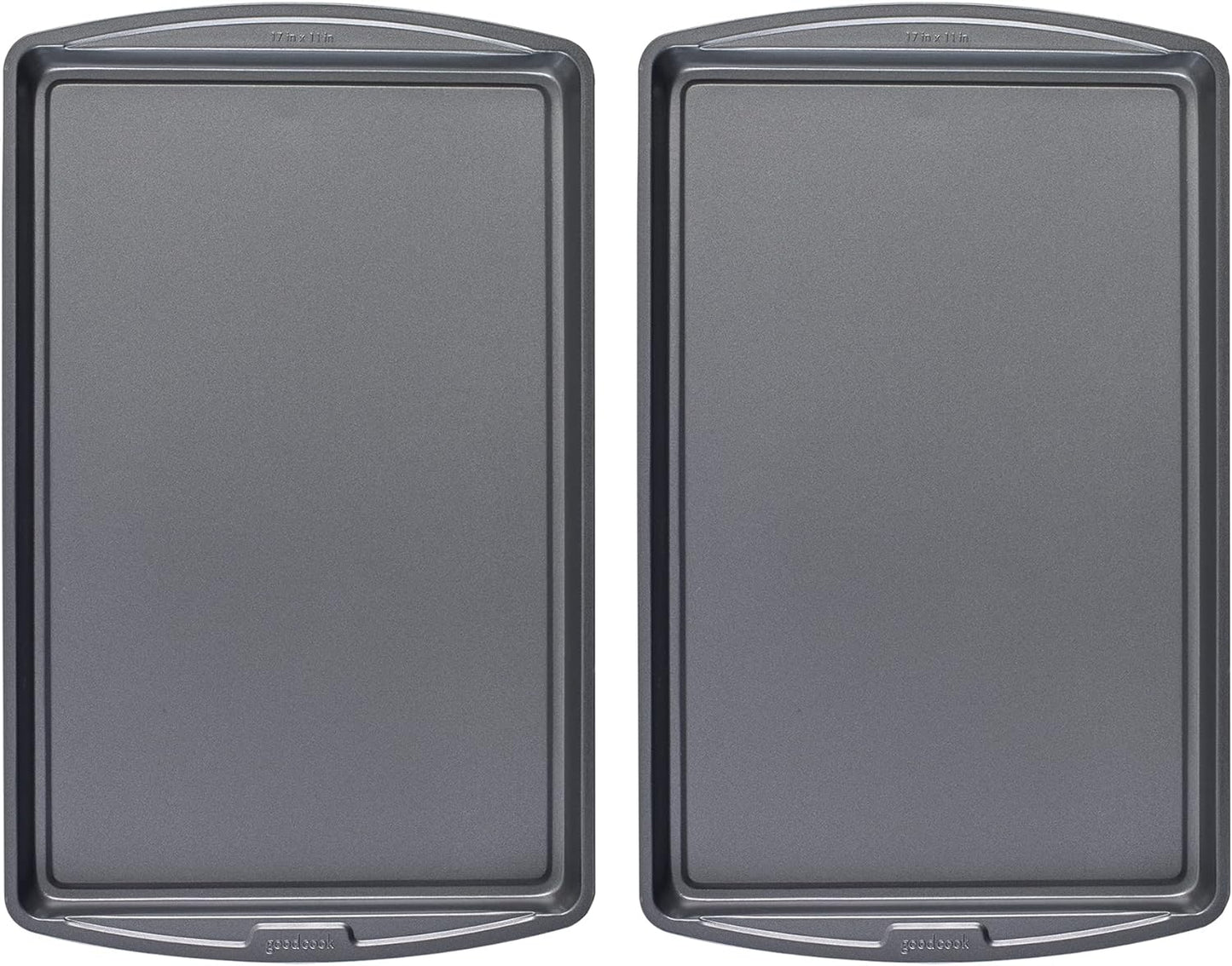 GoodCook AirPerfect Non-Stick 17” X 11" Cookie Sheet Set , Homemade, Frozen & Leftover Slices, Set of 2
