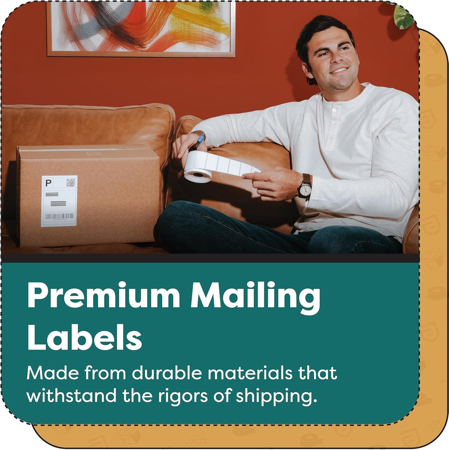 Aegis Adhesives - 2” X 2” Square Direct Thermal Multipurpose Labels for QR Codes, Barcodes, Perforated & Compatible with Rollo, Zebra, & Other Desktop Label Printers (12 Rolls, 700/Roll)