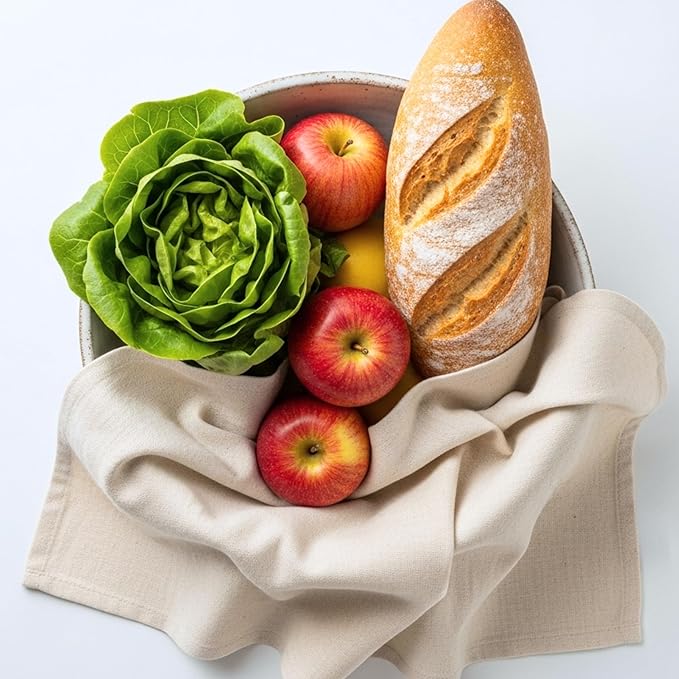 Flour Sack Towels | Tea Towel for Crafts| Kitchen Dish Cotton Blank Towel for Embroidery| Baking Bread Proofing Linen Cover| Thick Absorbent Quick Dry |3 Pack 28"x28" Natural