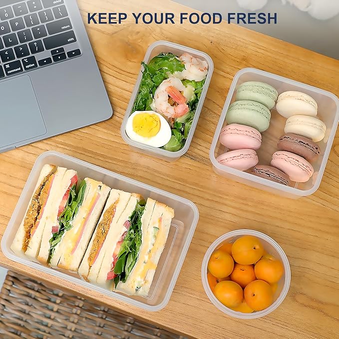 60-Piece Large Food Storage Containers Set - Leakproof, BPA-Free Plastic with Lids Airtight for Kitchen Storage and Organization Reusable with Labels Pen- Microwave Dishwasher Freezer Safe