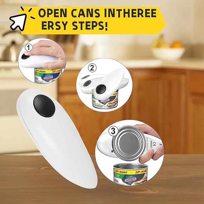 Cooks Professional Electric Can Opener,Automatic Can Openers for Seniors, Arthritic Patients A Great Kitchen Gadget,Hands Free Operation Can Openers,One Touch Design (Blue)