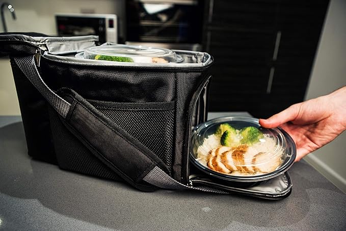 PrepNaturals 30 Pack Meal Prep Containers - 30 Pack of 24 Oz 100% BPA-Free Reusable Plastic Food Storage Containers with Lids - Dishwasher Safe Lunch Container