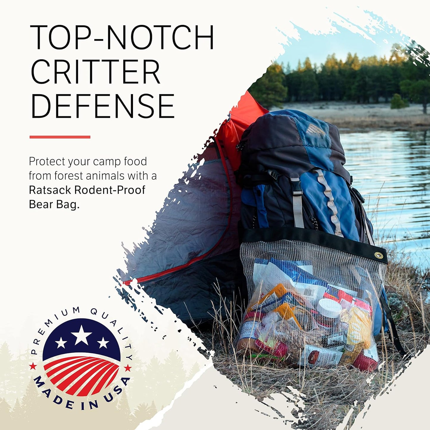 Rodent Proof Bear Bags - Ultralight Stainless Steel Mesh Bag for Camping Food Storage - Sturdy and Rust-Resistant Sack with Lock and Grommet For Easy Hanging