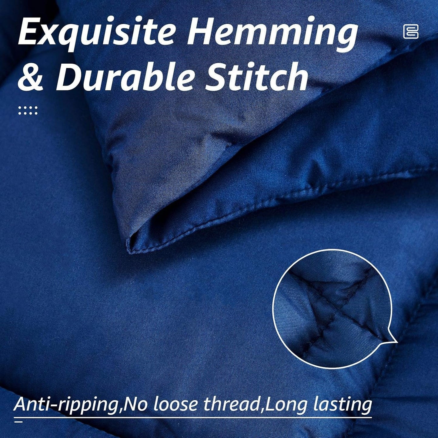 HYLEORY All Season Queen Size Bed Comforter - Cooling Down Alternative Quilted Duvet Insert with Corner Tabs - Winter Warm - Machine Washable - Navy Blue