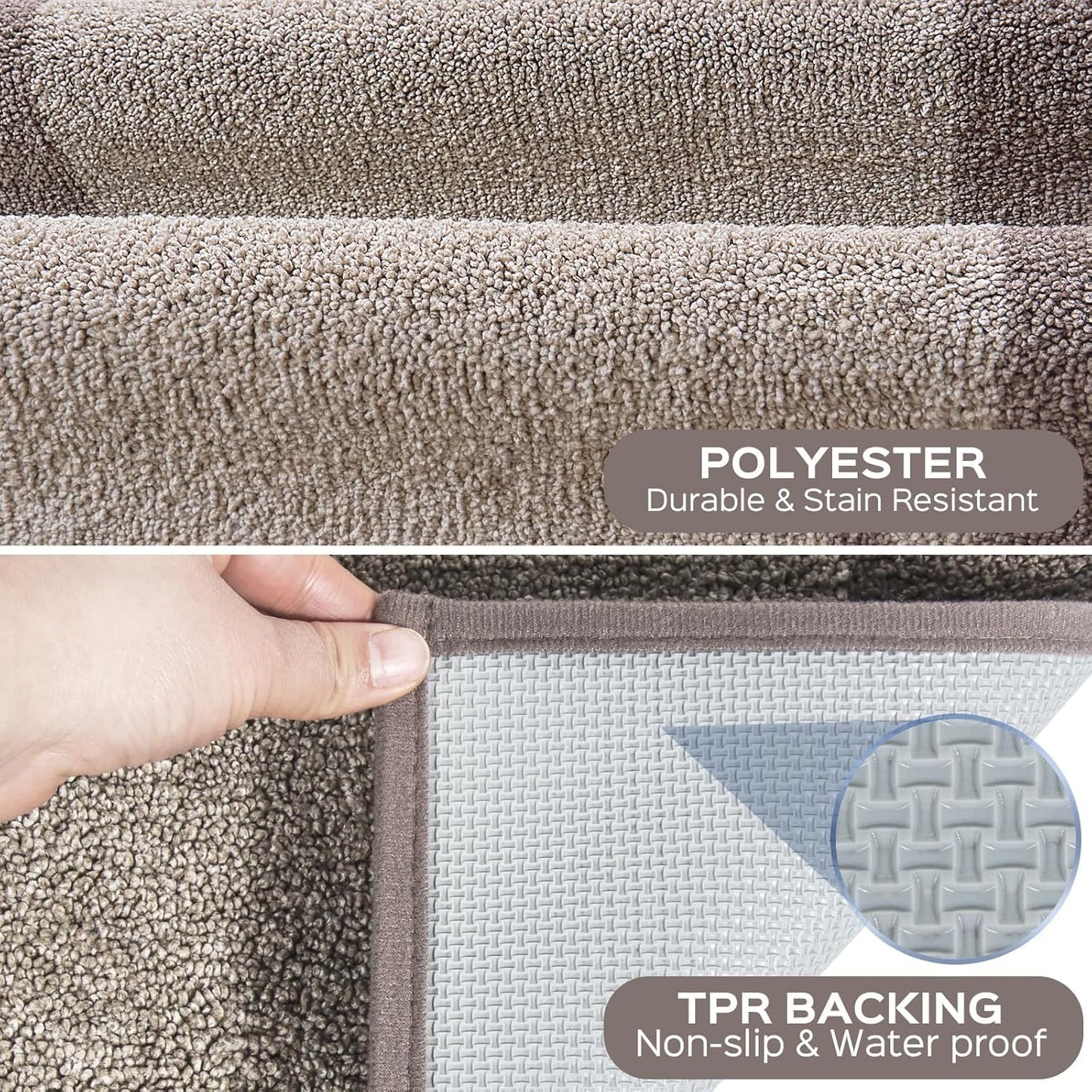 Machine Washable Kitchen Rug 32" x 84", Non Slip Kitchen Mat for Floor, Absorbent Entrance Runner Rug for Bedroom, Hallway, Bathroom, Door (Roll Packing)