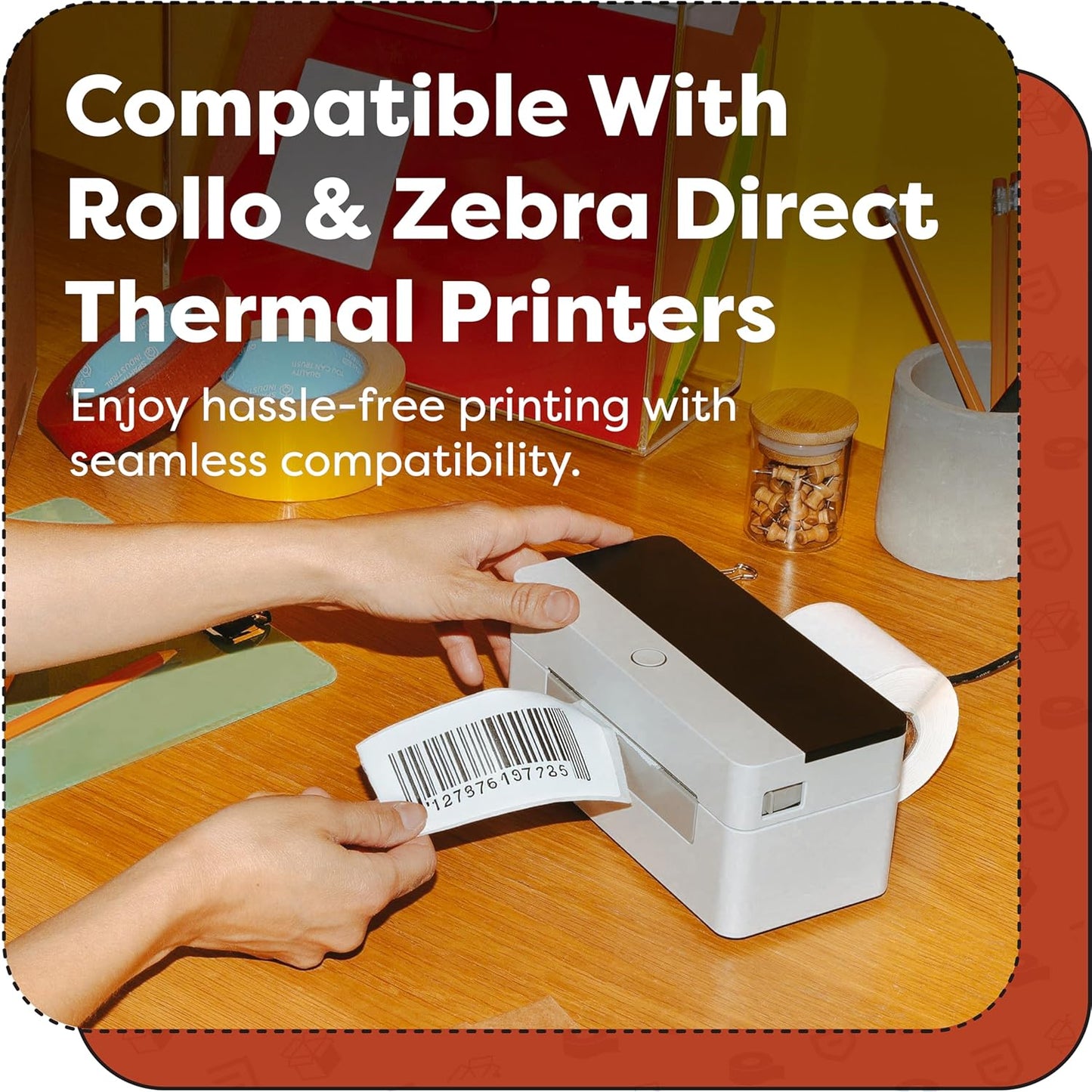 Aegis Adhesives - 1 ½” X 1 ½” Square Direct Thermal Multipurpose Labels for QR Codes, Barcodes, Perforated & Compatible with Zebra Desktop Printers - NOT Rollo Compatible (12 Rolls, 900/Roll)