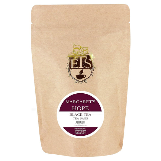 Margaret's Hope Darjeeling Tea Bags | Premium 2nd Flush Muscatel Black Tea | Loose Leaf Flavor in Convenient Bags | Elegant Gift for Tea Lovers | 25 Count Pouch | English Tea Store