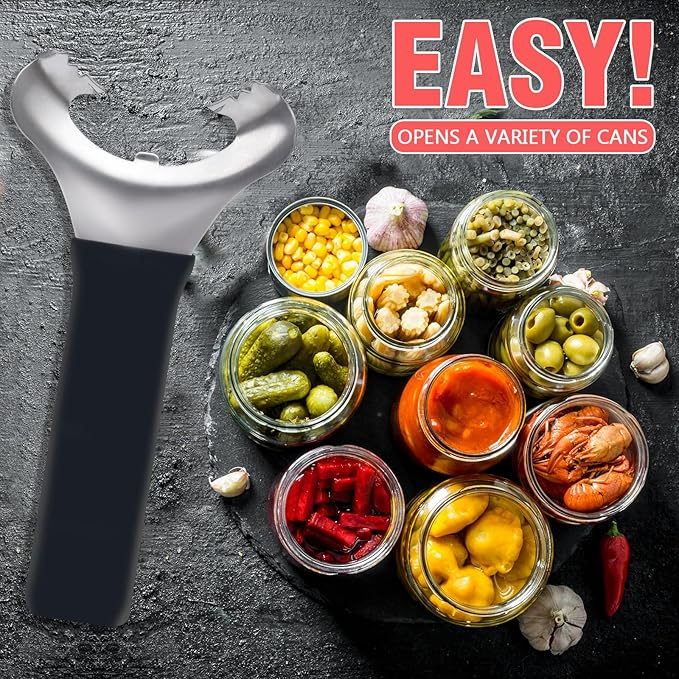 Jar & Bottle Opener for Seniors with Arthritis, 4 Pcs Jar Gripper Pads, No Lid Dents or Damage, Easy-Twist Lid Opener Tool for Weak Hands, Arthritic Hands